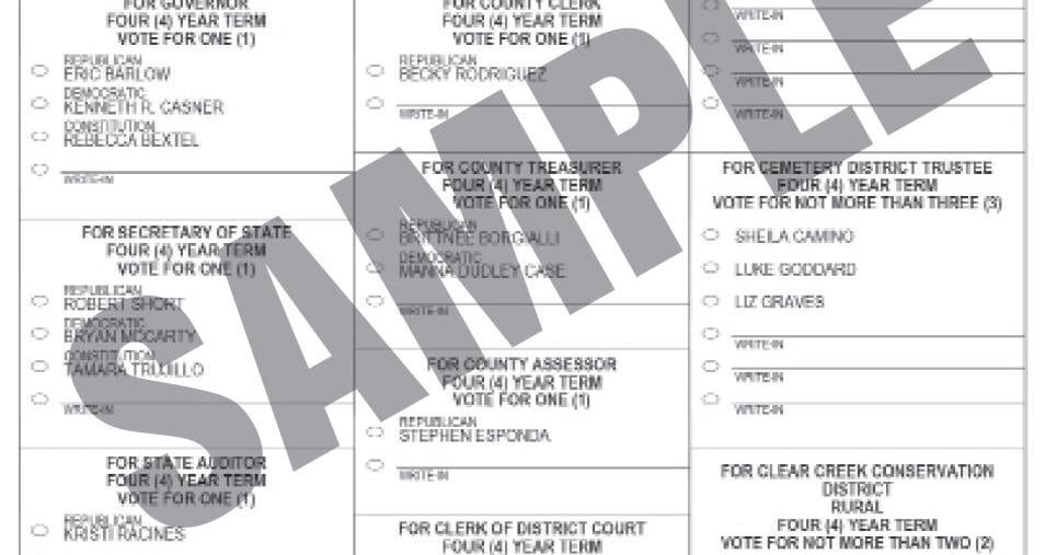 Johnson County Wyoming sample ballot | News | buffalobulletin.com