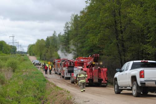 Off Road Fire Truck >> Cadillac Garbage Truck Catches Fire After Going Off Road Off Road Fire Truck >> Cadillac Garbage Truck Catches Fire After Going Off Road