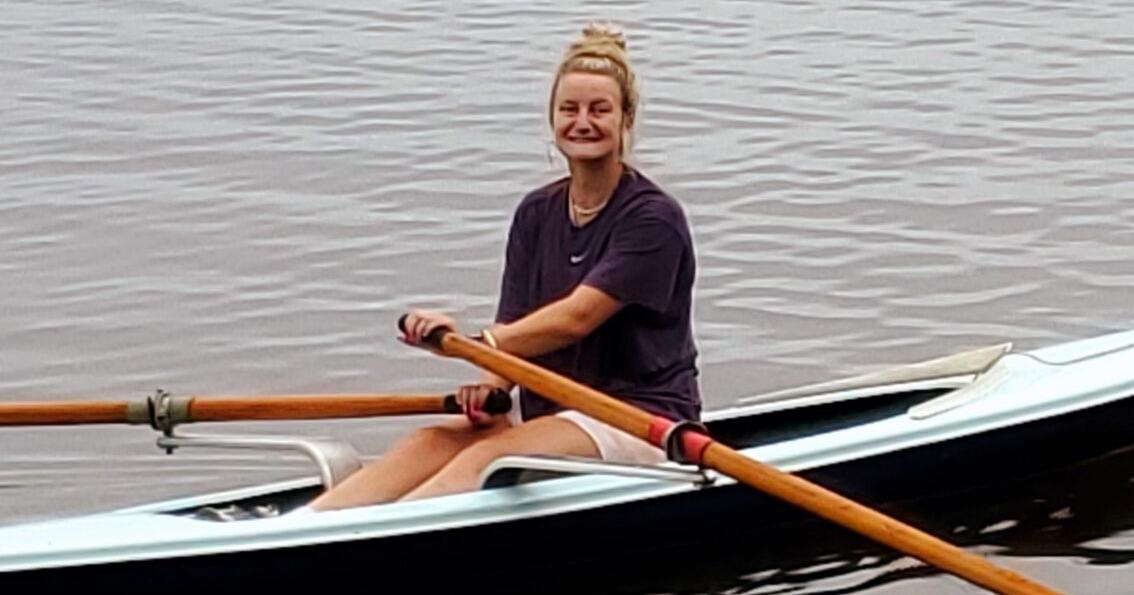 Purple Rowing Shell A (g)rowing connection: Rowing shell gets new life 43 years later ...