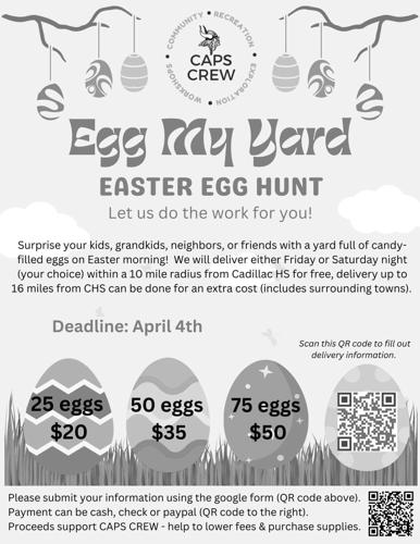easter egg hunt flyer black and white