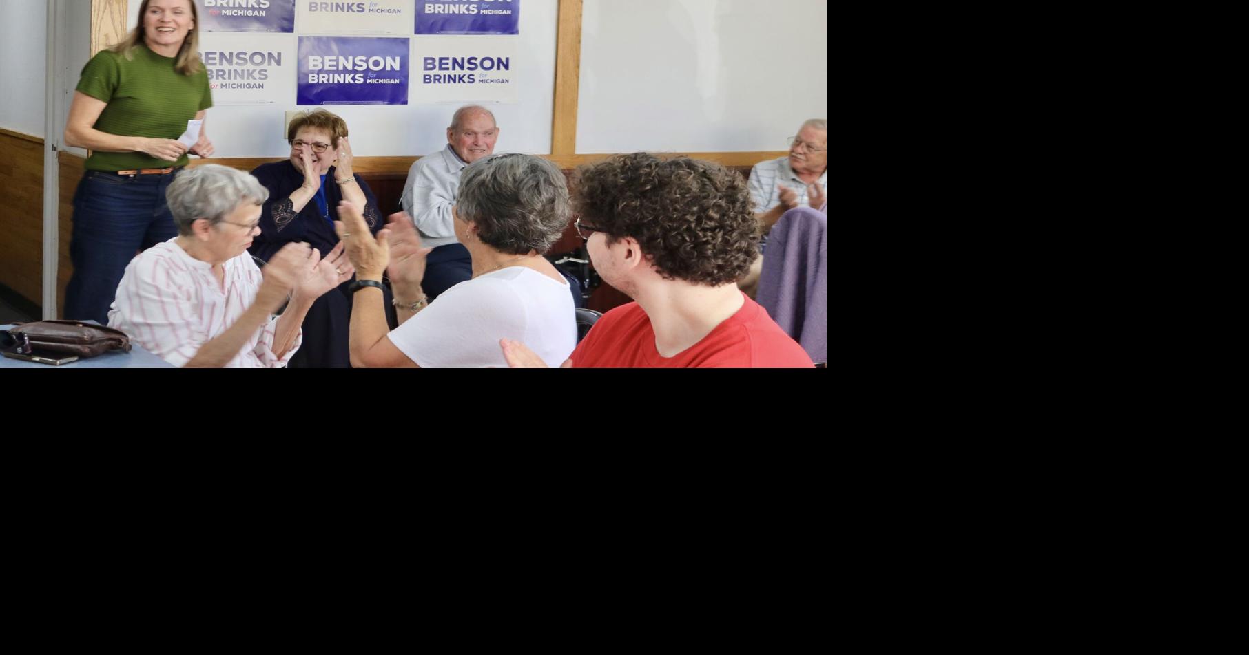 Winnie Brinks makes quick campaign stop in Cadillac
