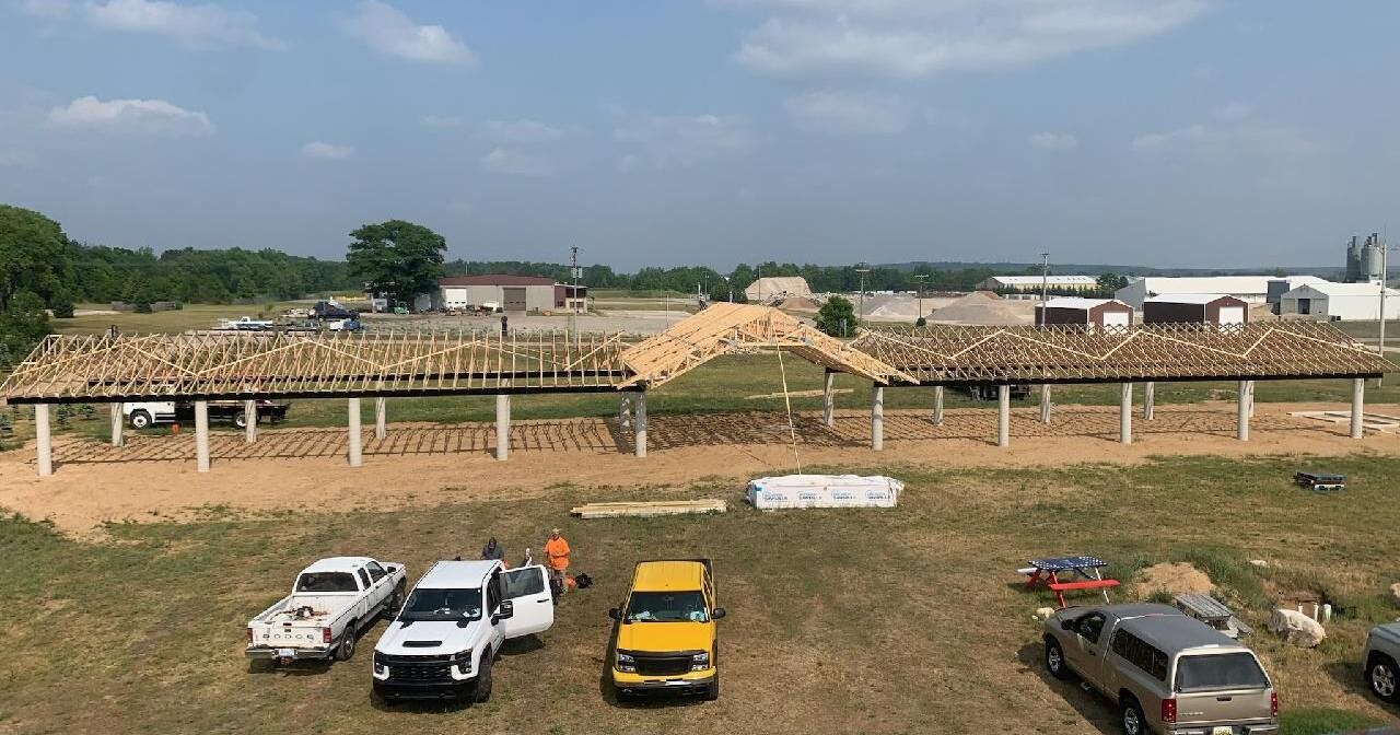 Veterans Serving Veterans Park volunteers begin construction of picnic pavilion - Vimarsana News
