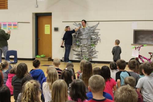 Turrill students tape principal, teachers to wall in fundraiser