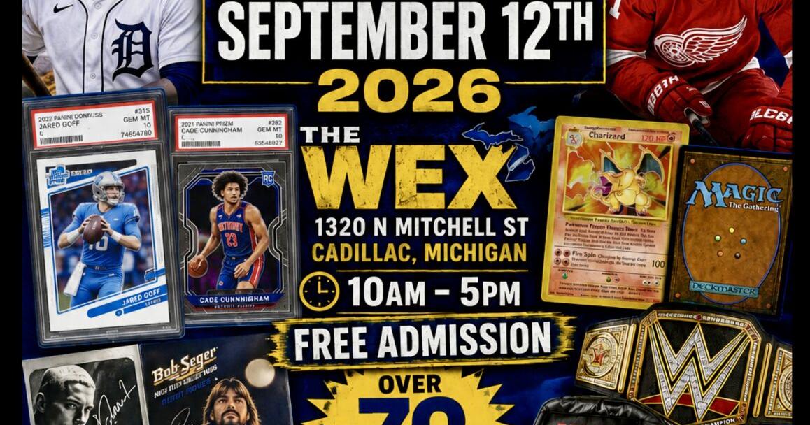 Card show to bring vendors, collectors and celebrities to Cadillac