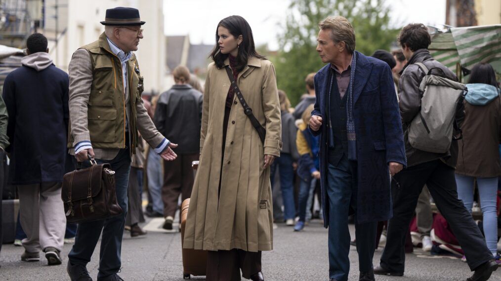 Steve Martin and Selena Gomez filming Only Murders in the Building Season 7 in New York