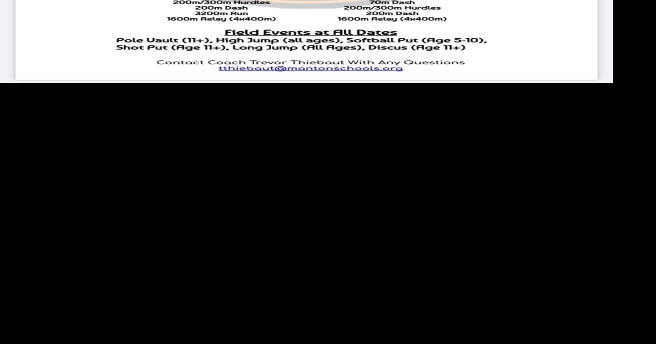 Manton to hold two summer track meets Sports