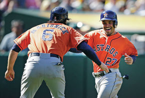 Gattis, Astros rally in 9th, sweep 3-game set from Athletics