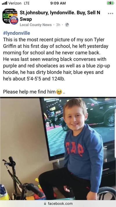 Post Claiming Missing Lyndonville Boy A Scam