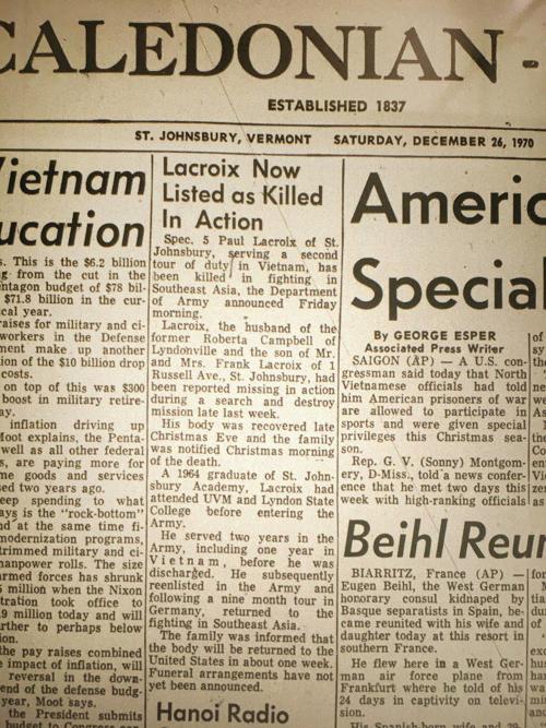 Effort Underway To Recognize St. Johnsbury Men Who Died In War