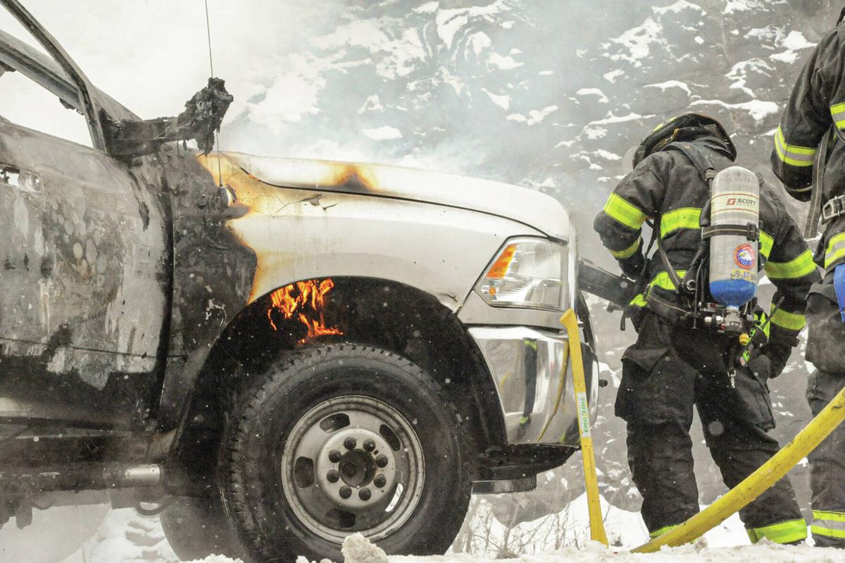 Truck Fire Erupts On I91
