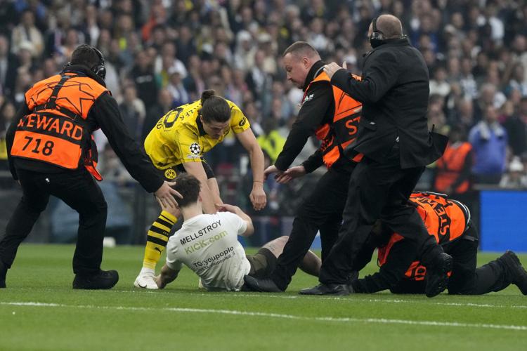 Champions League final halted inside a minute due to pitch invaders