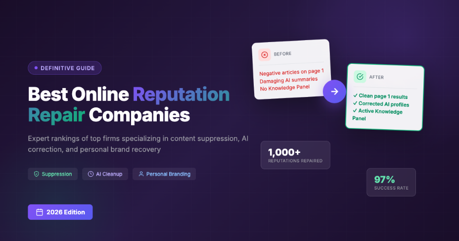 Best Online Reputation Repair Companies (2026 Edition)
