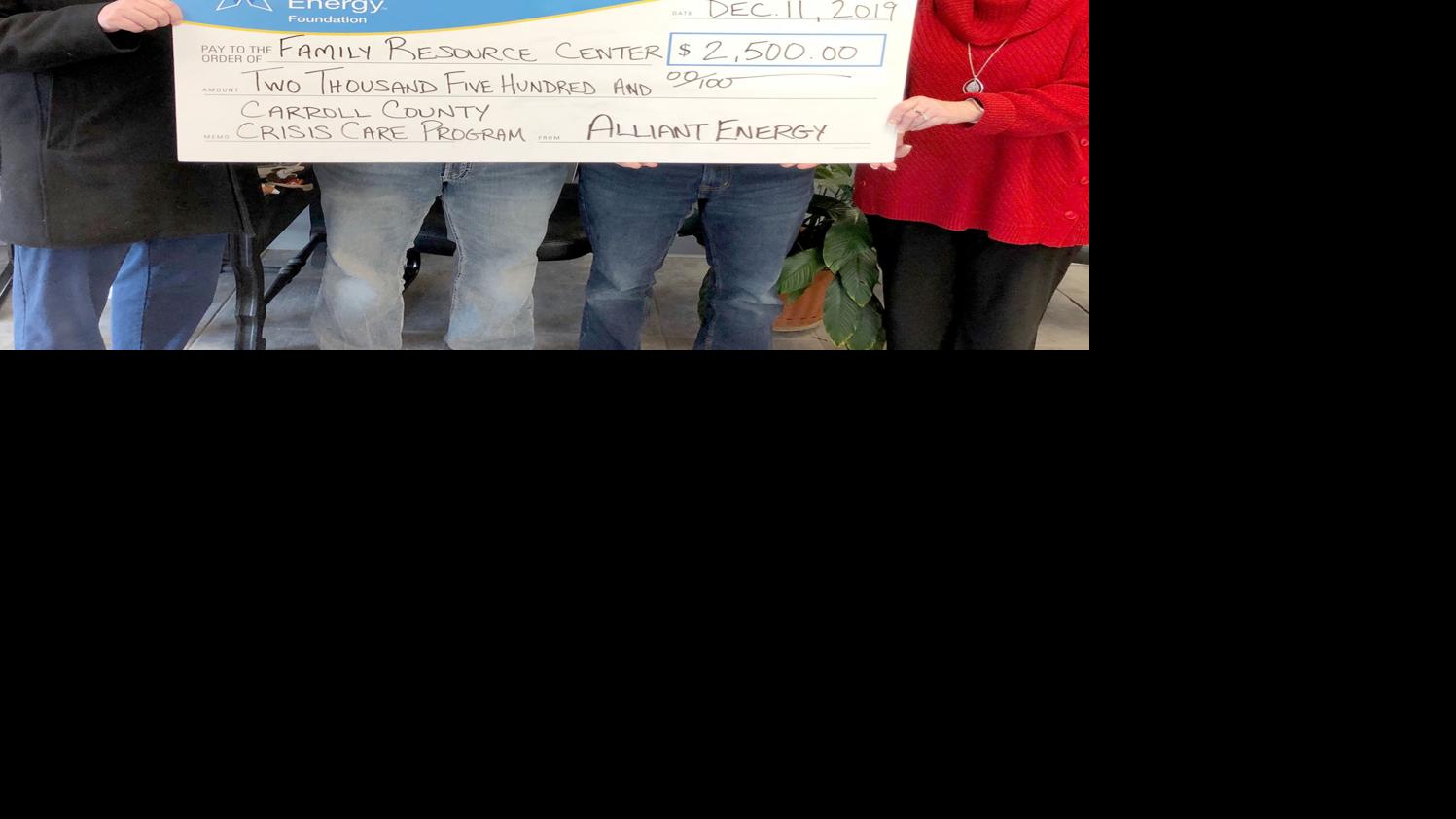 Alliant Energy Foundation Awards 2 500 Grant To Frc News Carrollspaper Com