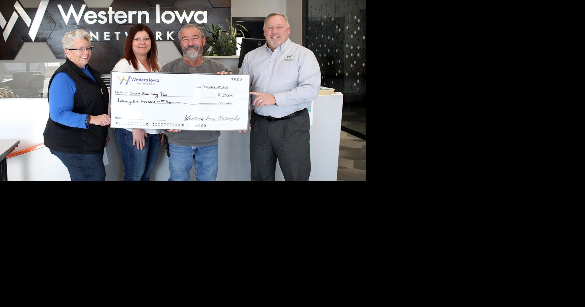 Western Iowa Networks donated 25,000 towards restored pool in Breda