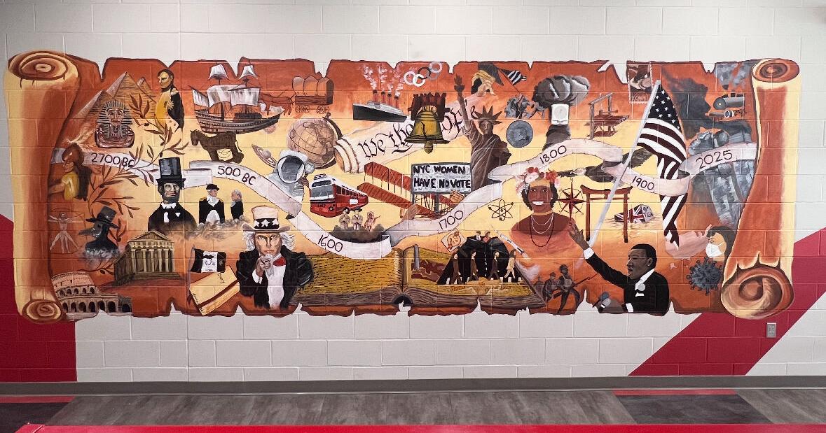 High School mural brings history to life through student collaboration ...