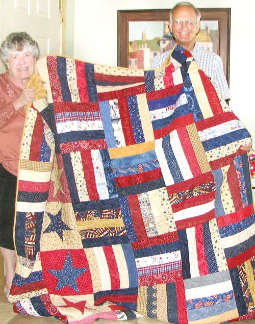Quilts of Valor honors George Bayer