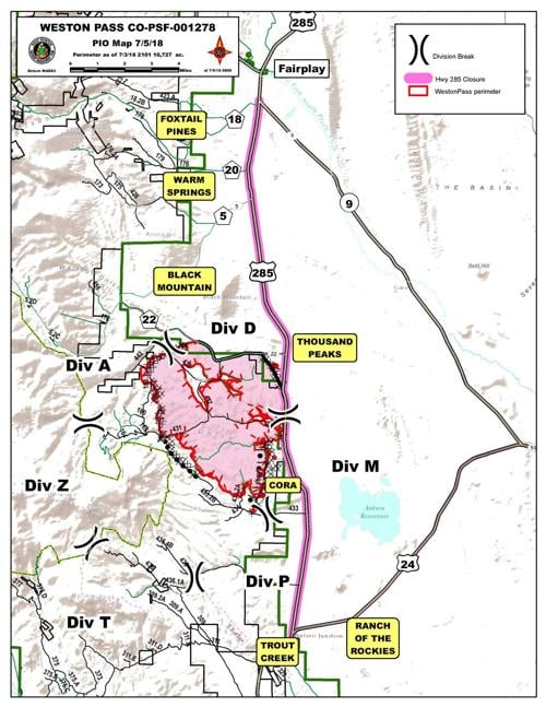 Weston Pass Fire Map Weston Pass Fire map | | chaffeecountytimes.com