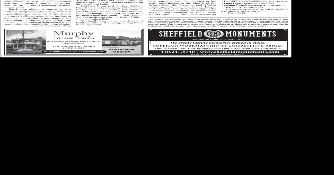 Obituaries 10/23/25 Local Deaths