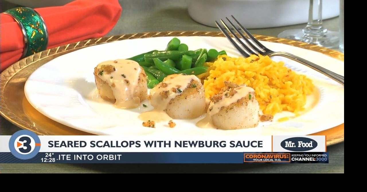 Mr. Food Seared Scallops with Newburg Sauce Food & Recipes