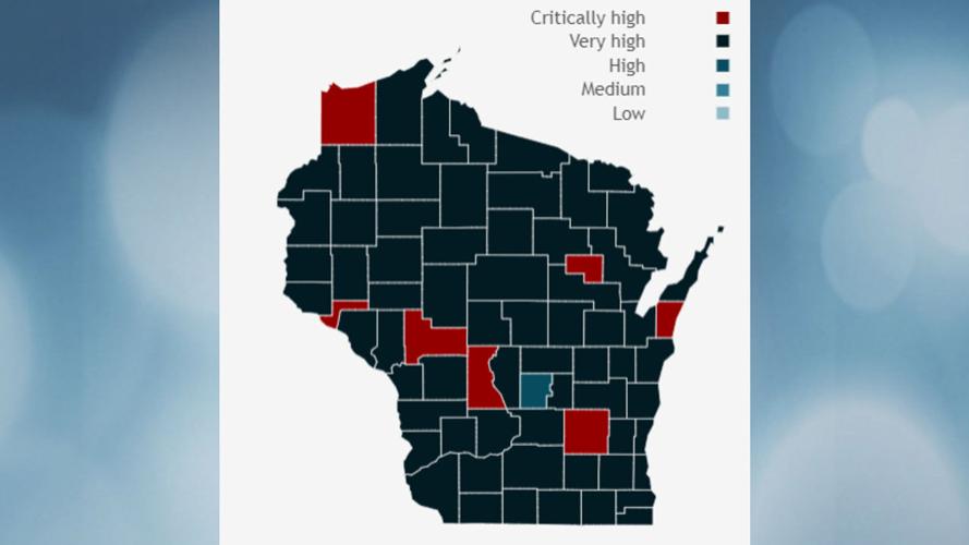 DHS Majority of Wisconsin counties have ‘very high’ activity levels