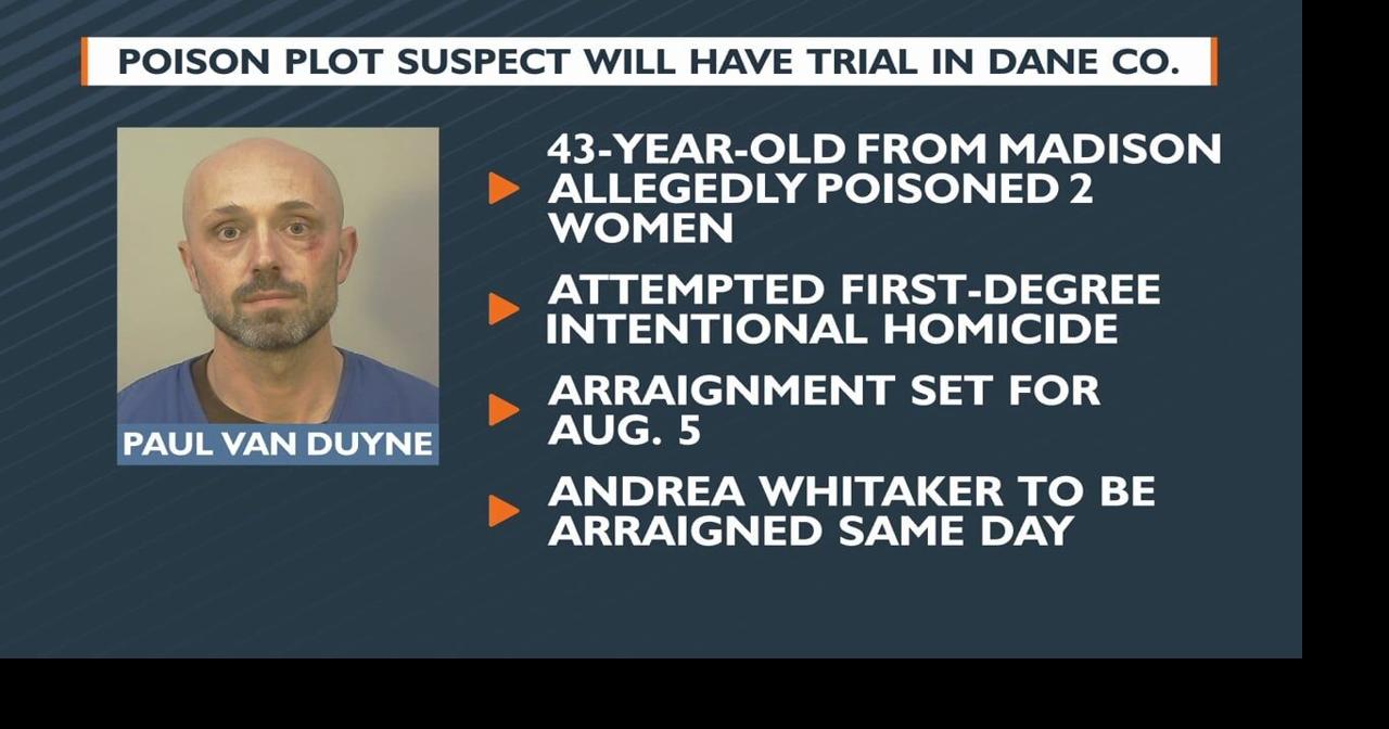 'Poison plot' suspect will have trial in Dane Co. | Video | channel3000.com