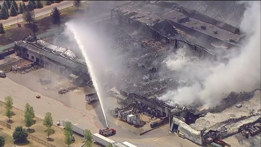 PHOTOS Industrial fire crews work to put out Rockton chemical fire