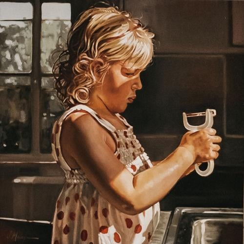 Jesse Mangerson little girl painting