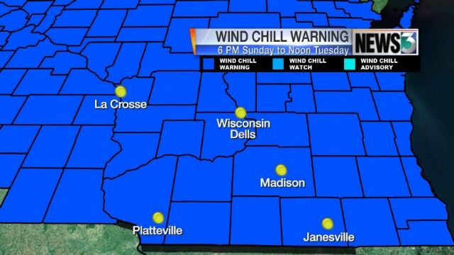 42 hour wind chill warning takes effect 6 p.m. Sunday Health