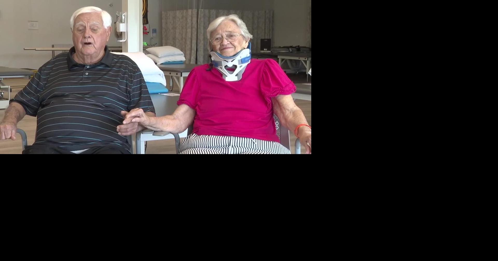 Couple survives car crash; 91-year-old woman recovering after 'internal decapitation'
