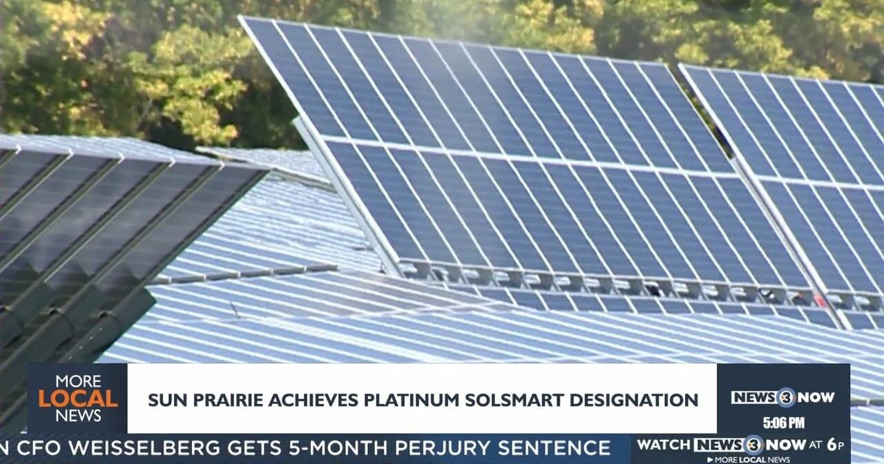 Sun Prairie earns platinum designation for solar energy advancements - Vimarsana News