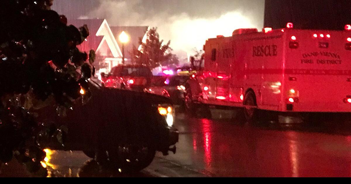 Officials Firefighters battle house fire in Waunakee; appears to be