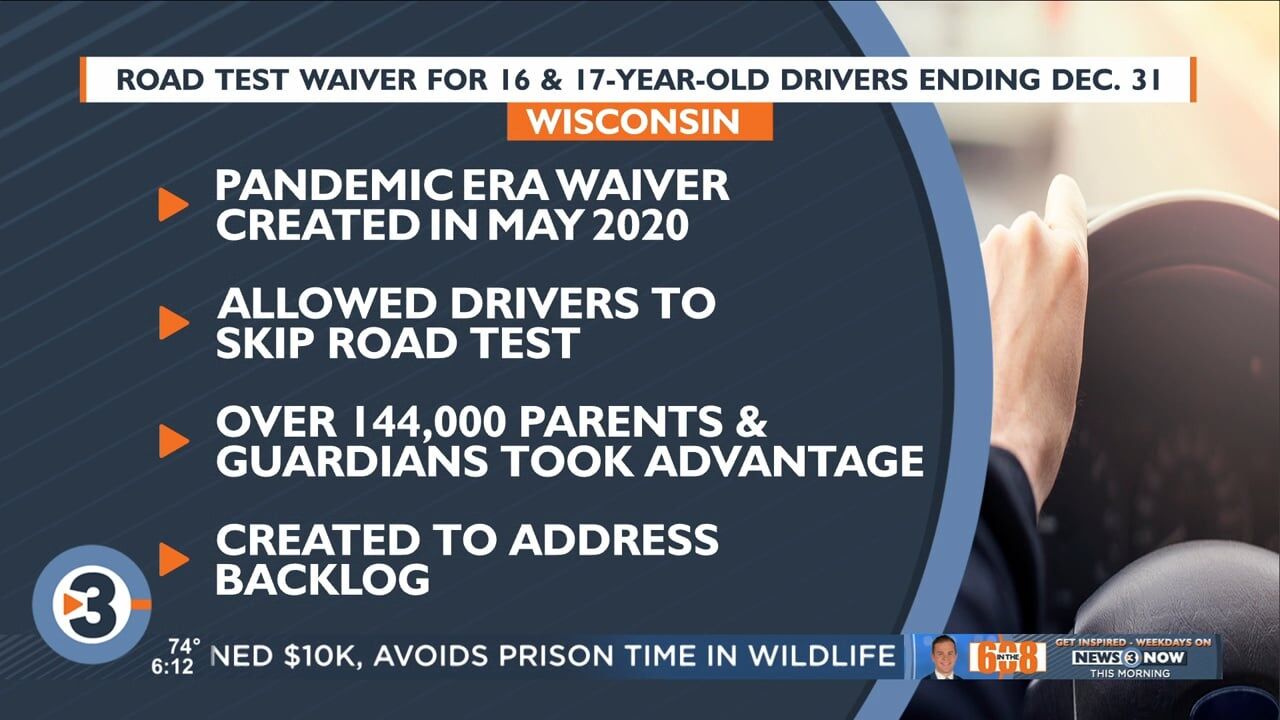 Wisconsin DMV teen driver road test waiver for COVID may continue