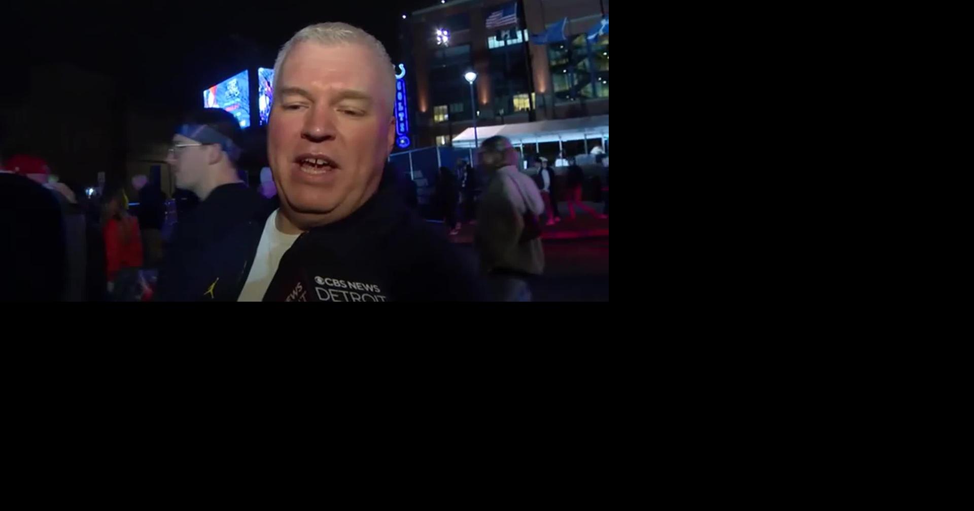 Michigan fans in Indianapolis share reactions to blowout Final Four win against Arizona