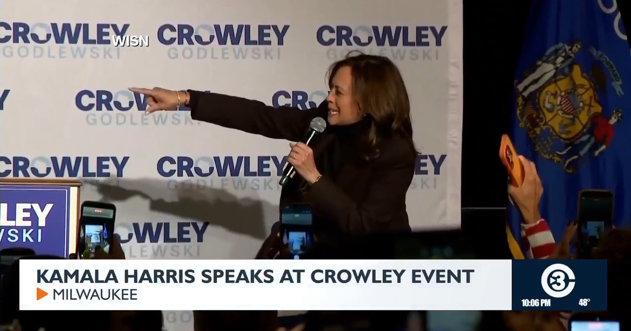 Harris campaigns for Crowley as Tiffany tours Wisconsin in governor race