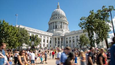 A photo taken at last year’s Taste of Madison festival the Capitol Square