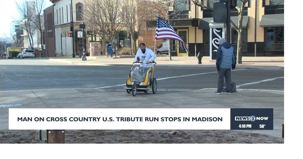Man on cross country U.S. tribute run stops in Madison | News ...
