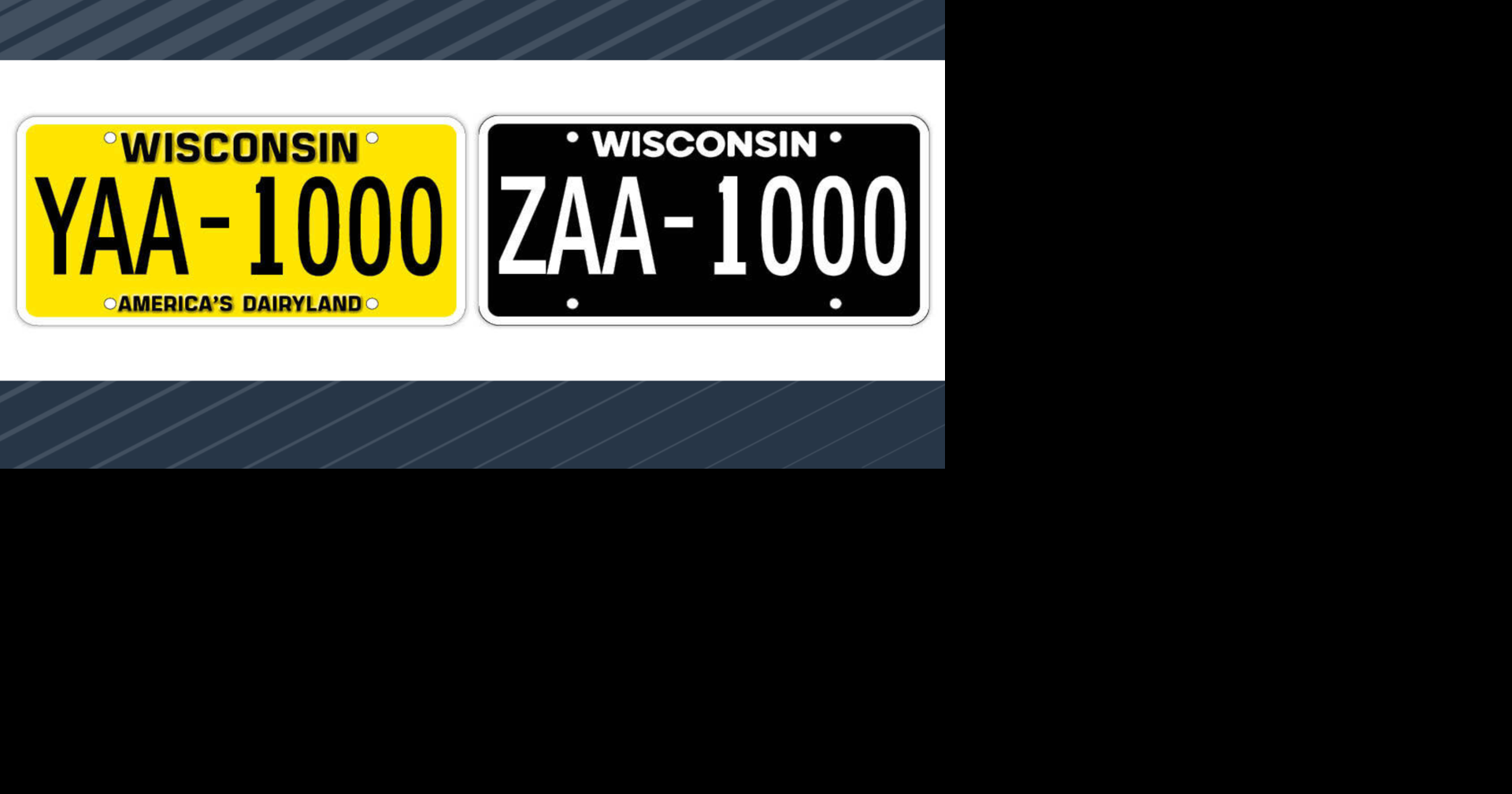 Wisconsin issues over 10K new blackout and retro yellow license plates