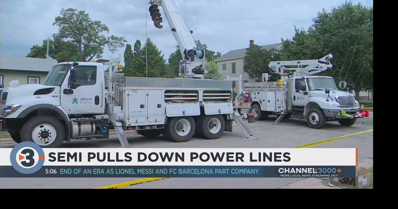 Semi-truck pulls down power lines in Monroe, knocking out power | Local ...