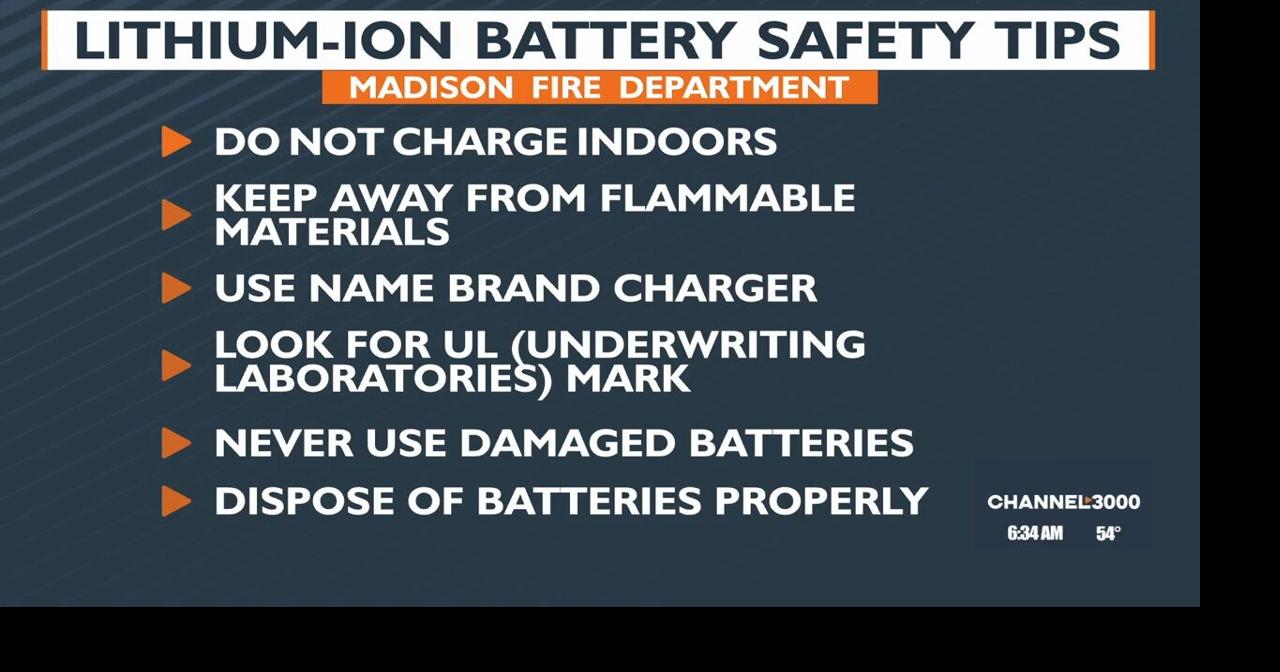 Madison police provide lithium-ion battery safety tips | Video ...