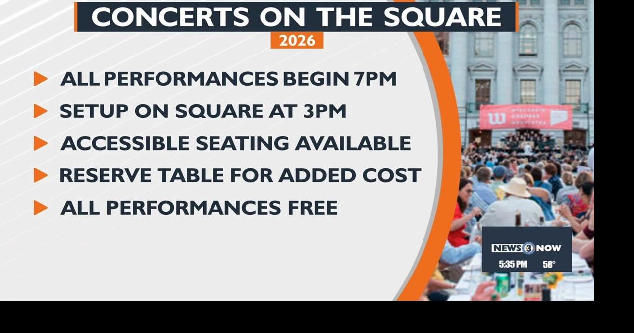 Concerts on the Square 2026 lineup announced