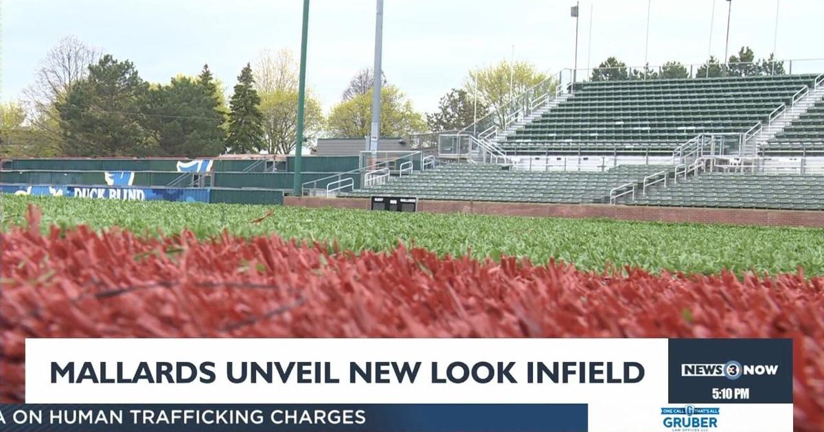Turf Infield Only Mallards roll out new turf infield for 2024 season | Video ...