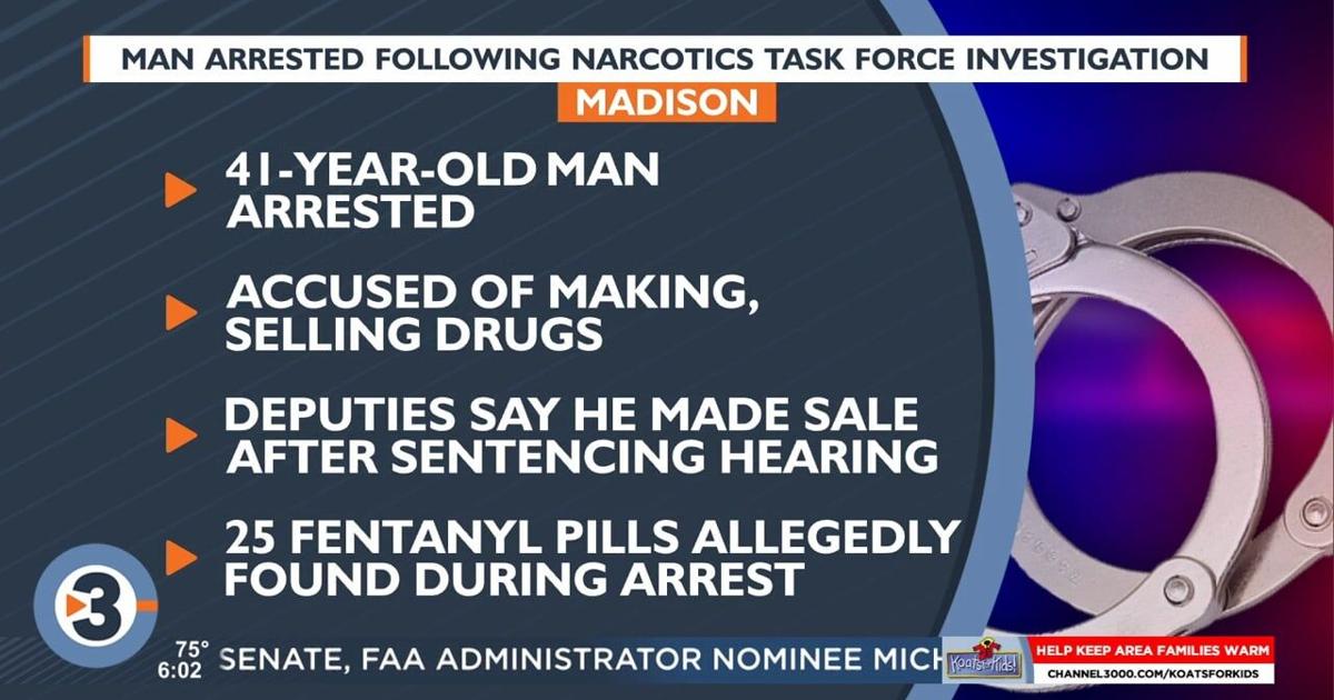 Madison man arrested after investigation by Dane County Narcotics Task