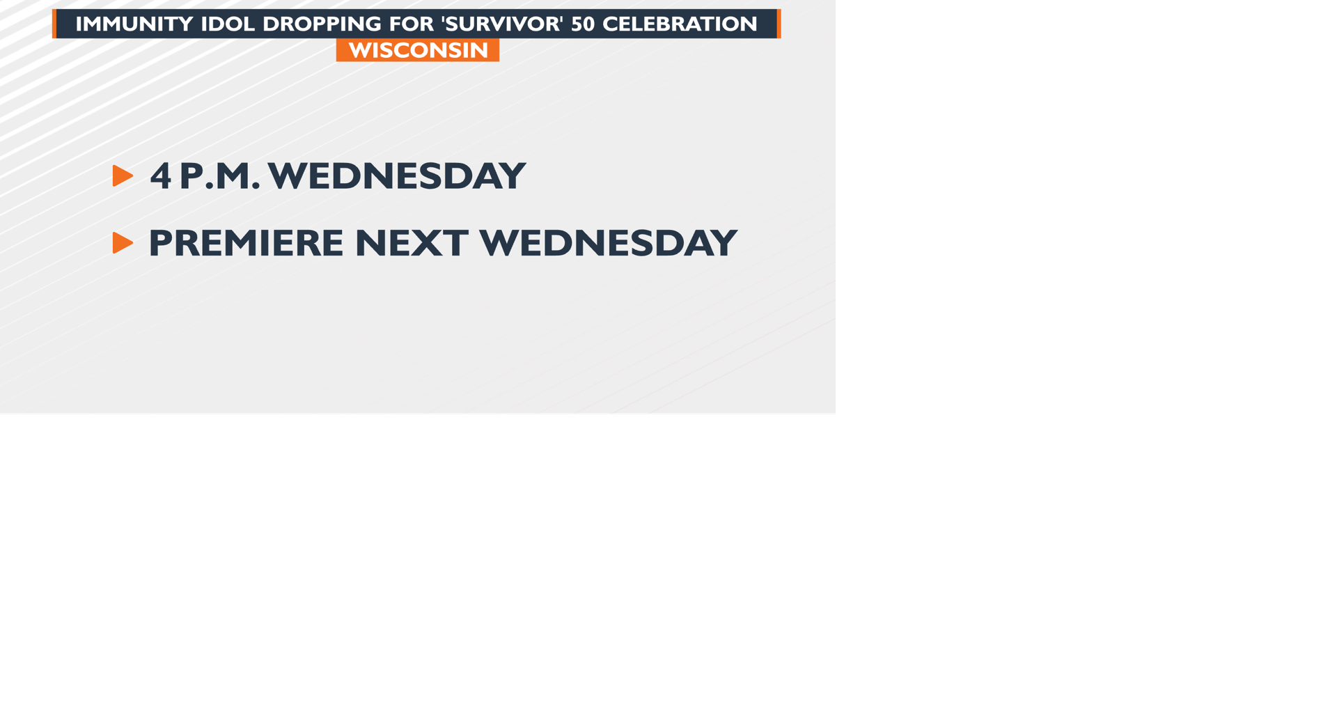 Immunity idol dropping in Wisconsin for 'Survivor' 50 celebration