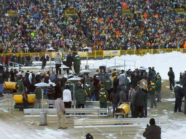 Packers fans celebrate Christmas at Lambeau Field