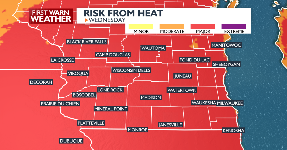 Heat Risk NWS Heat Risk Day 1 - 7.png | | channel3000.com