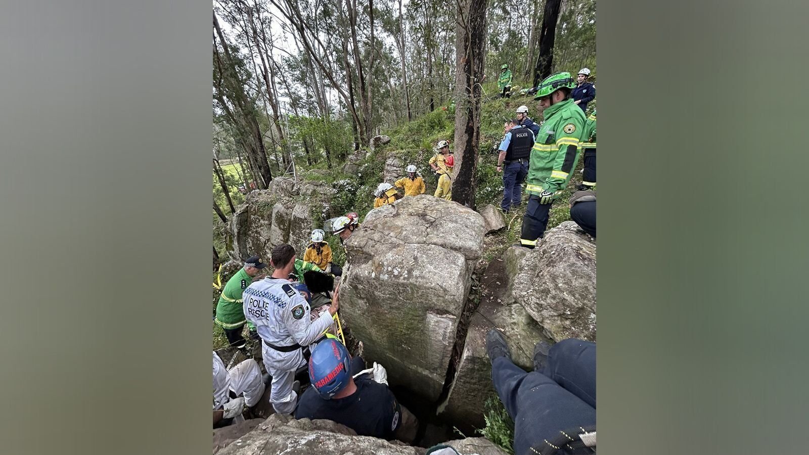 Woman Wedged Upside Down Between Rocks For 7 Hours After Trying To ...