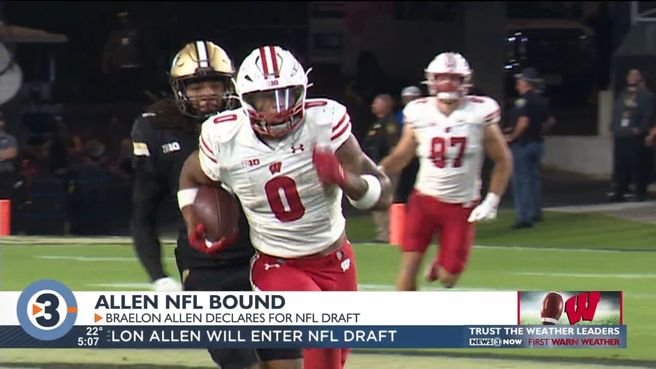 Badgers Star Running Back Braelon Allen Declares For NFL Draft | Top ...