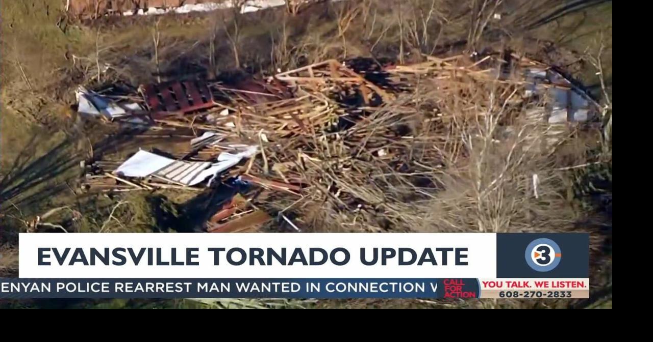 National Weather Service says Evansville tornado wider, on ground