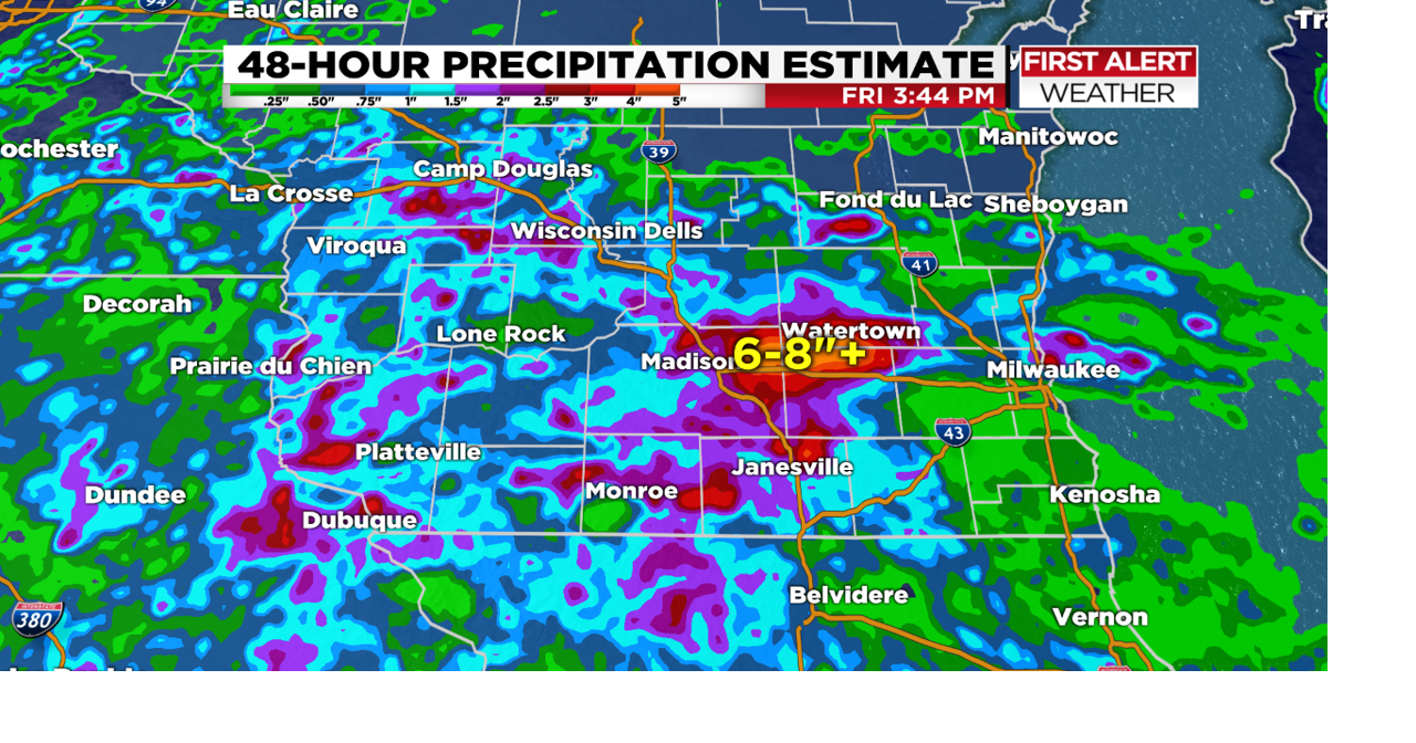 Heavy rain fuels flood warning in Southeast Wisconsin | Local News ...