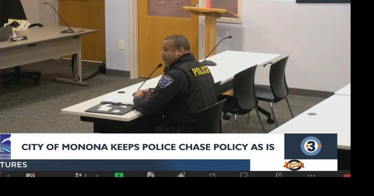 Monona City Council decides against police chase policy change Local News
